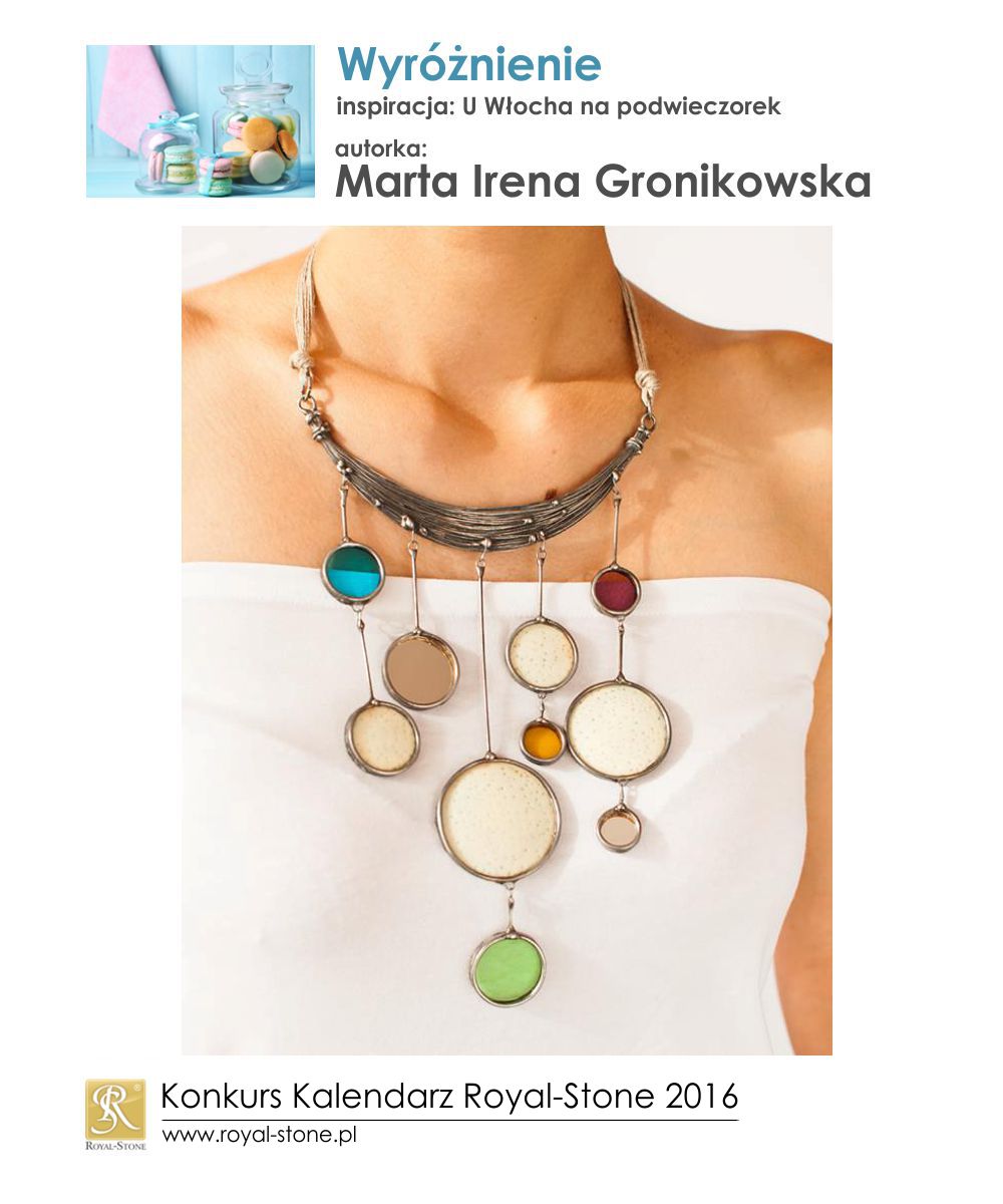U Włocha na podwieczorek Wyróżnienie Marta Gronikowska biżuteria metal Royal-Stone