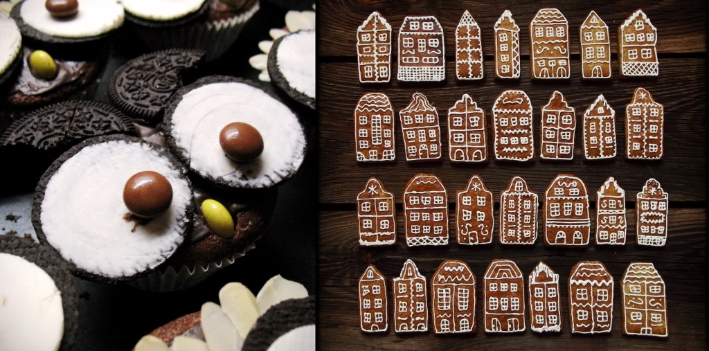 Kartka z kalendarza Royal-Stone 2015 Sowiarnia Ania sowa  słodkie ciasteczka hand-made rękodzieło