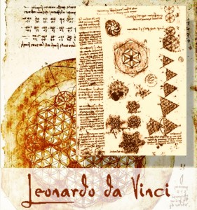 Leonardo da Vinci Kwiat życia Flower of life draw