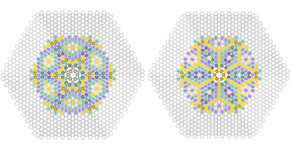 schematy kolorystyczne obu stron mandali