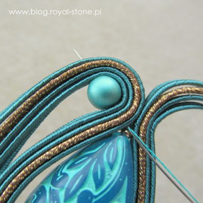 Leyla - kolczyki sutasz z koralikami Vintage Beads - tutorial Magdaleny bielskiej MAB dla royal-stone.pl