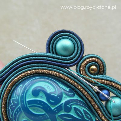 Turkusowe kolczyki sutasz z koralikami Vintage Beads - tutorial Magdaleny bielskiej MAB dla royal-stone.pl