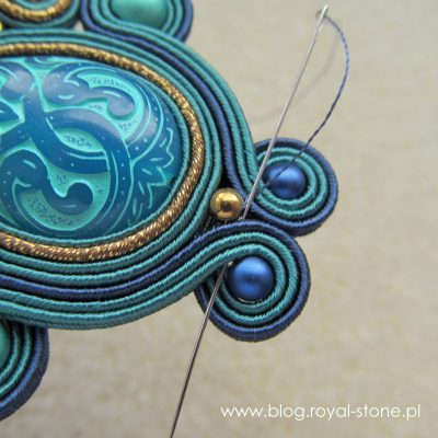 Leyla - kolczyki sutasz z koralikami Vintage Beads - tutorial Magdaleny bielskiej MAB dla royal-stone.pl