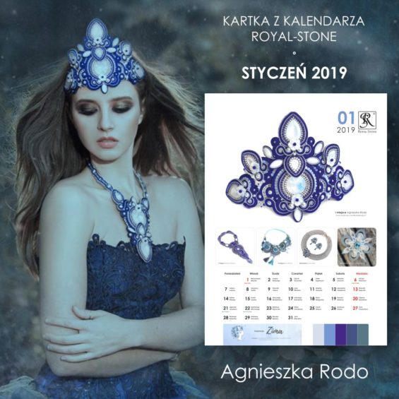 Kartka z Kalendarza biżuteryjnego Royal-Stone. Styczeń 2019